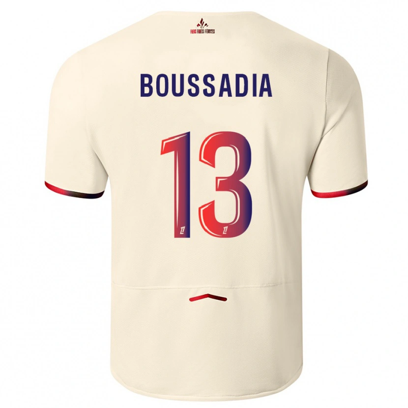 Danxen Hombre Camiseta Saad Boussadia #13 Blanquecino Rojo 2ª Equipación 2025/26 La Camisa