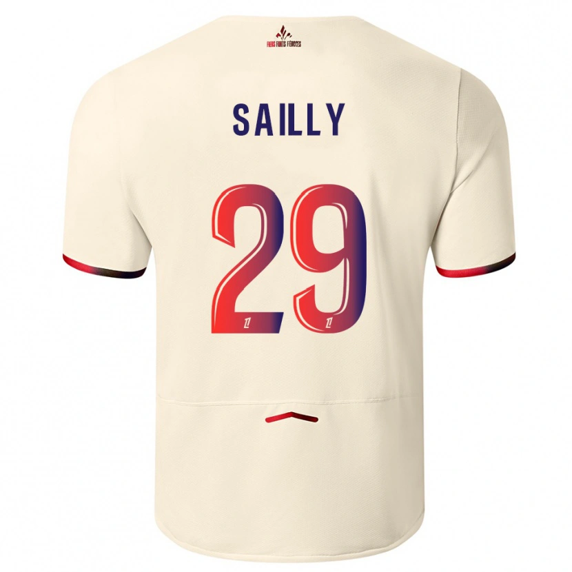 Danxen Hombre Camiseta Charlotte Sailly #29 Blanquecino Rojo 2ª Equipación 2025/26 La Camisa