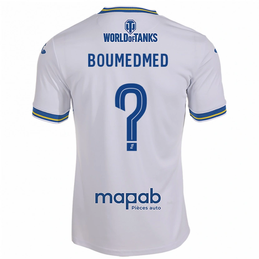 Danxen Hombre Camiseta Kamil Boumedmed #0 Blanco Celeste 2ª Equipación 2025/26 La Camisa