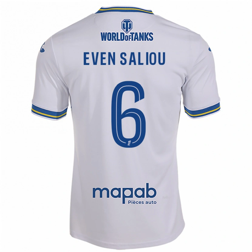Danxen Hombre Camiseta Emy Even Saliou #6 Blanco Celeste 2ª Equipación 2025/26 La Camisa