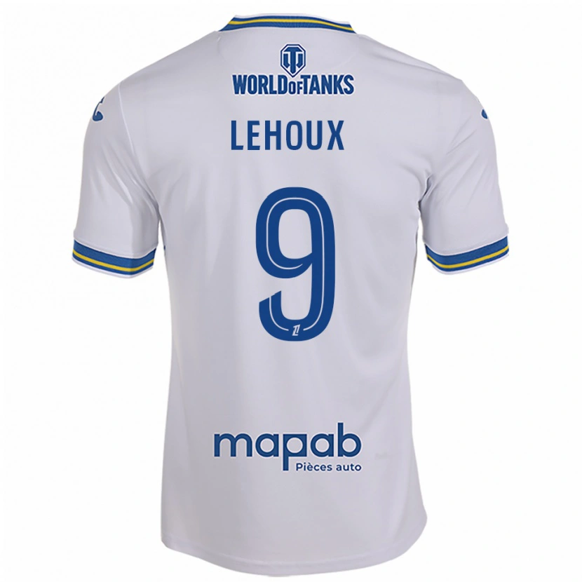 Danxen Hombre Camiseta Louise Lehoux #9 Blanco Celeste 2ª Equipación 2025/26 La Camisa