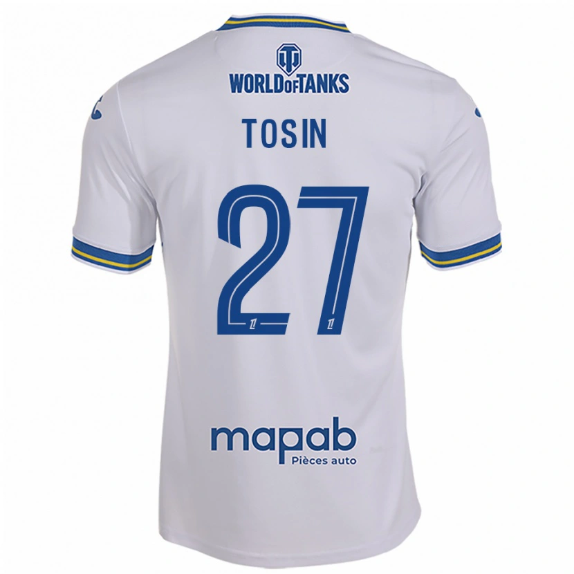 Danxen Hombre Camiseta Aiyegun Tosin #27 Blanco Celeste 2ª Equipación 2025/26 La Camisa