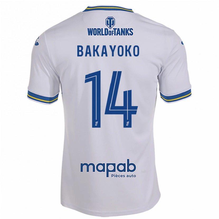 Danxen Hombre Camiseta Tiemoué Bakayoko #14 Blanco Celeste 2ª Equipación 2025/26 La Camisa