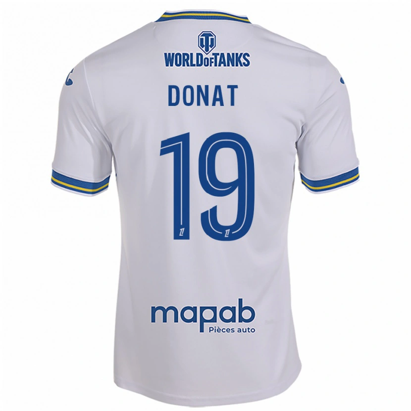 Danxen Hombre Camiseta Noa Donat #19 Blanco Celeste 2ª Equipación 2025/26 La Camisa