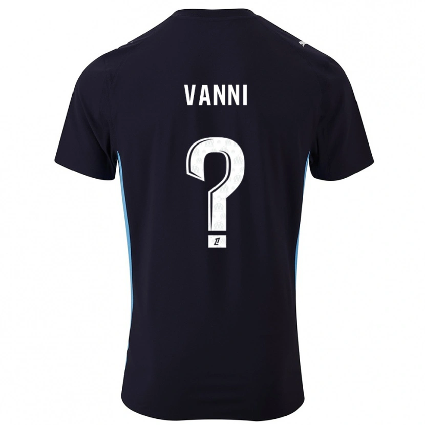 Danxen Hombre Camiseta Fabio Vanni #0 Negro Celeste 2ª Equipación 2025/26 La Camisa