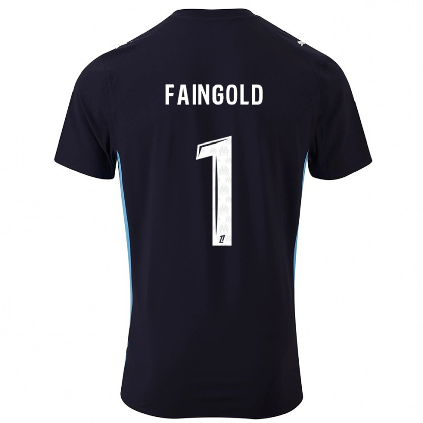 Danxen Hombre Camiseta Abbie Faingold #1 Negro Celeste 2ª Equipación 2025/26 La Camisa