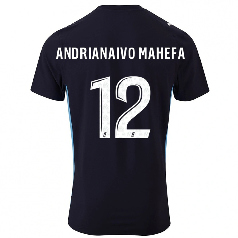 Danxen Hombre Camiseta Mathis Andrianaivo Mahefa #12 Negro Celeste 2ª Equipación 2025/26 La Camisa