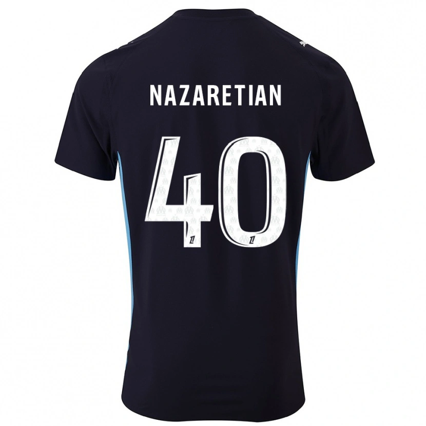 Danxen Hombre Camiseta Manuel Nazaretian #40 Negro Celeste 2ª Equipación 2025/26 La Camisa