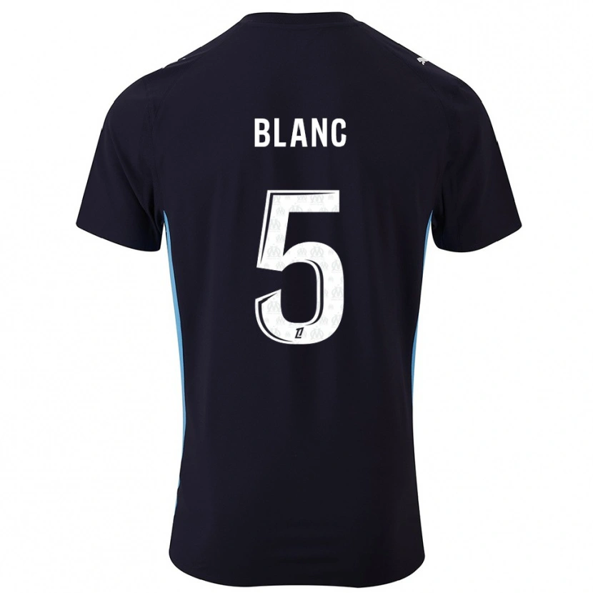 Danxen Hombre Camiseta Amandine Blanc #5 Negro Celeste 2ª Equipación 2025/26 La Camisa