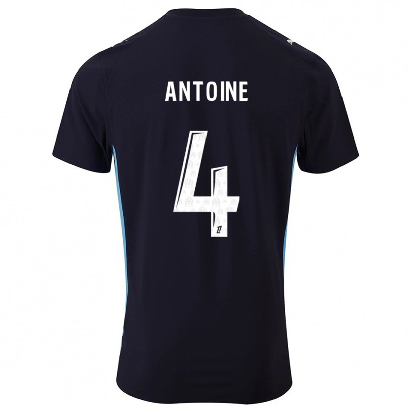 Danxen Hombre Camiseta Maud Antoine #4 Negro Celeste 2ª Equipación 2025/26 La Camisa