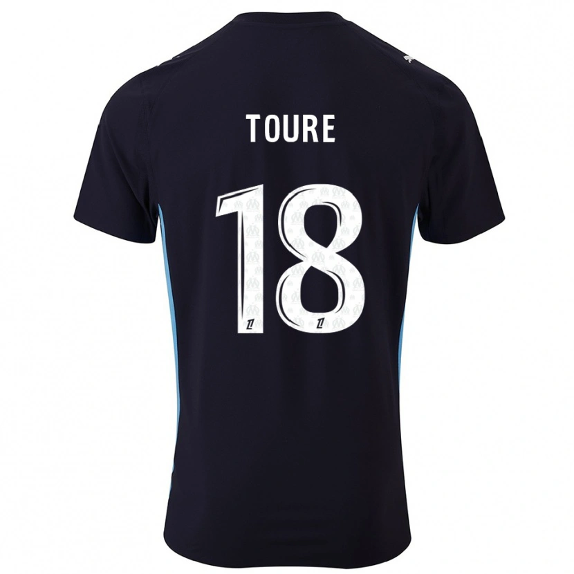 Danxen Hombre Camiseta Isaak Toure #18 Negro Celeste 2ª Equipación 2025/26 La Camisa