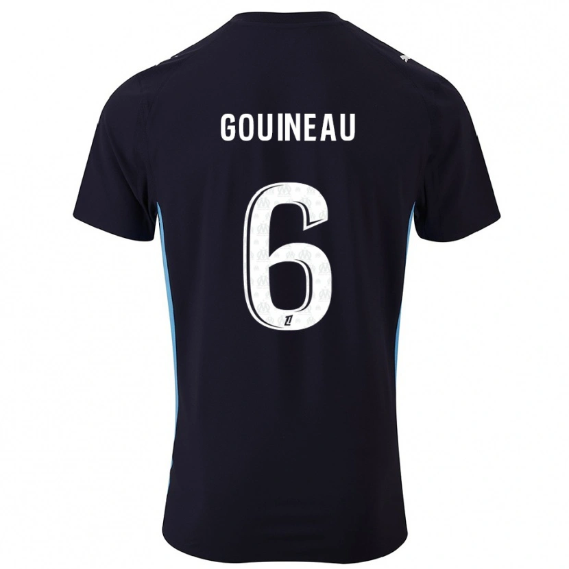 Danxen Hombre Camiseta Coline Gouineau #6 Negro Celeste 2ª Equipación 2025/26 La Camisa