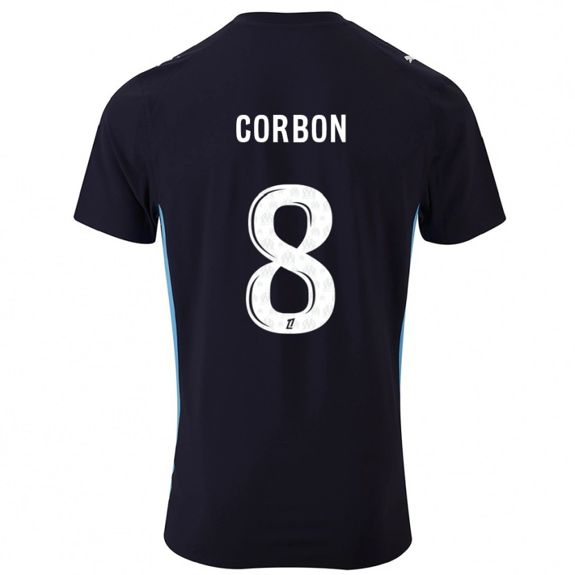 Danxen Hombre Camiseta Max Corbon #8 Negro Celeste 2ª Equipación 2025/26 La Camisa