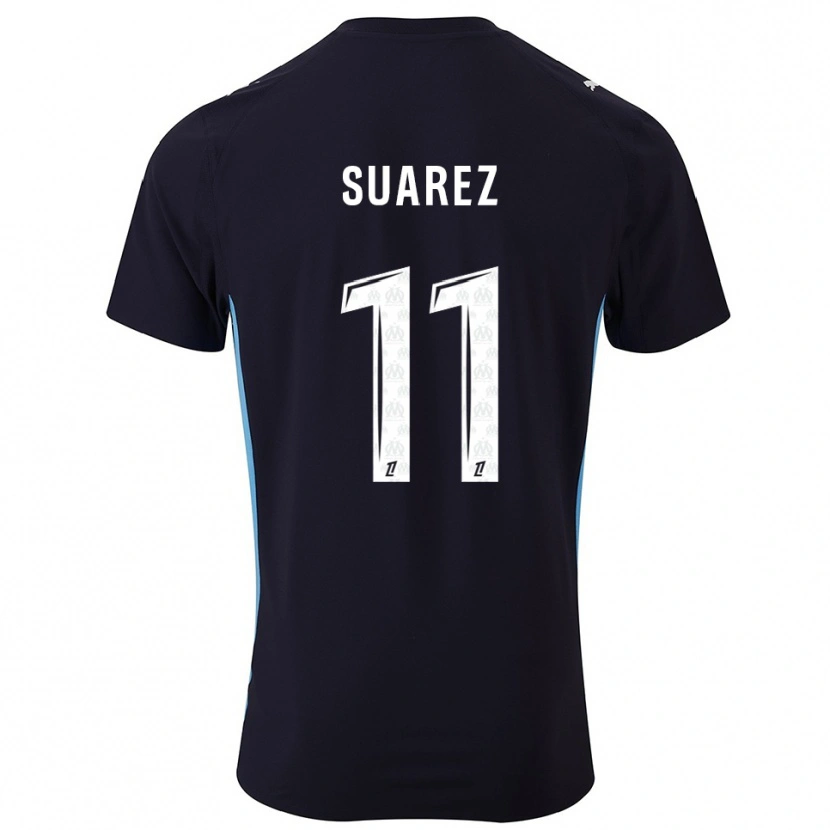 Danxen Hombre Camiseta Luis Suarez #11 Negro Celeste 2ª Equipación 2025/26 La Camisa