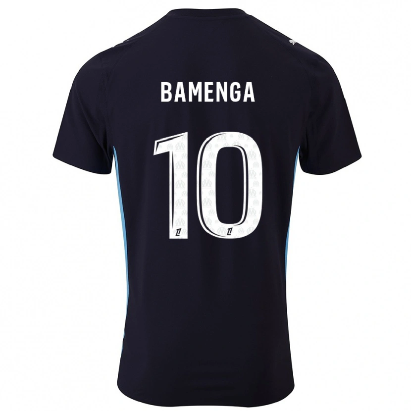 Danxen Hombre Camiseta Naomie Bamenga #10 Negro Celeste 2ª Equipación 2025/26 La Camisa