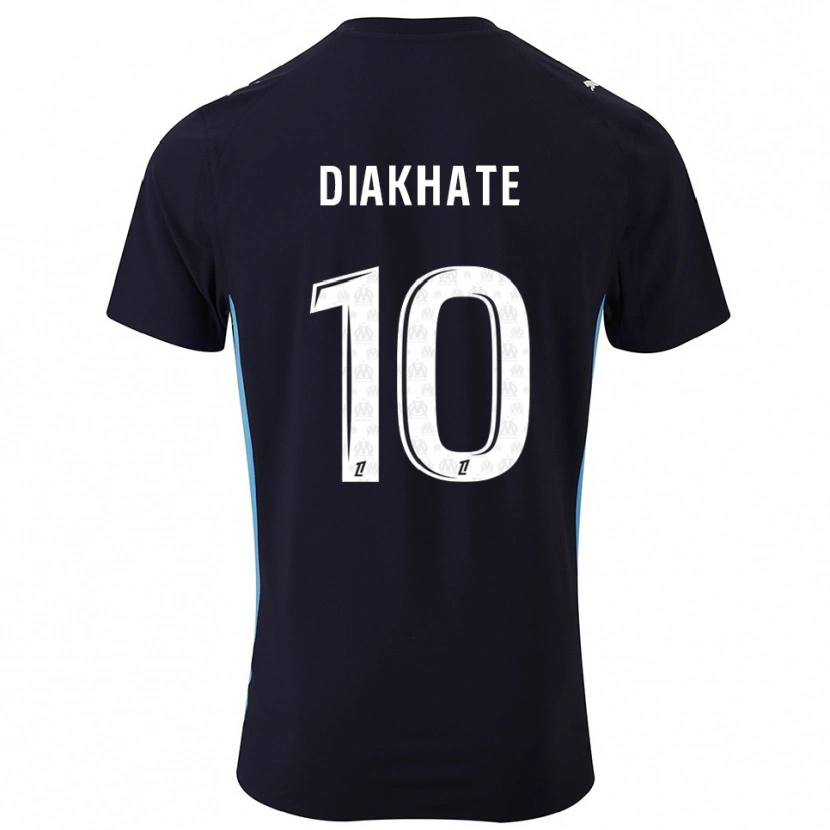 Danxen Hombre Camiseta Ndeye Awa Diakhaté #10 Negro Celeste 2ª Equipación 2025/26 La Camisa