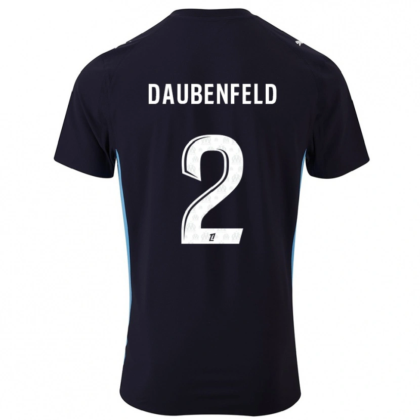 Danxen Hombre Camiseta Lucas Daubenfeld #2 Negro Celeste 2ª Equipación 2025/26 La Camisa