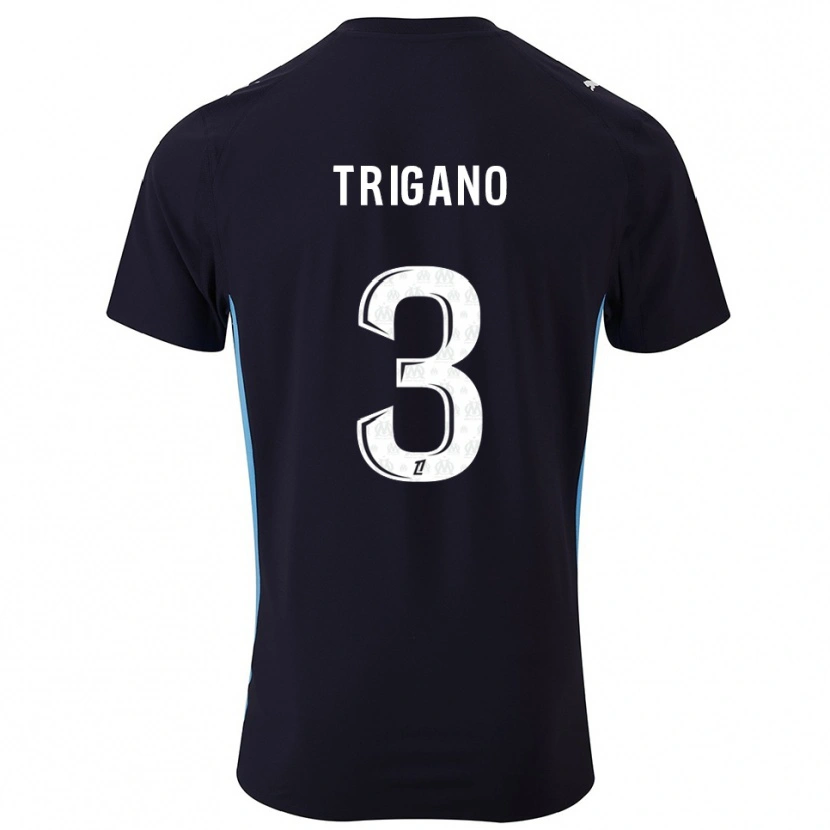 Danxen Hombre Camiseta Paolo Trigano #3 Negro Celeste 2ª Equipación 2025/26 La Camisa