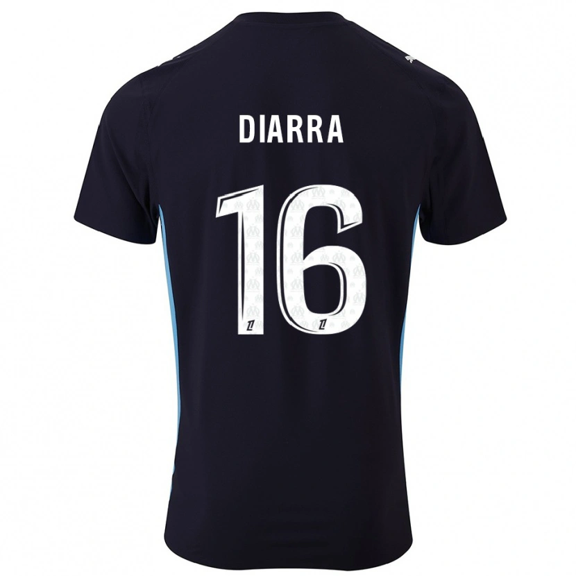 Danxen Hombre Camiseta Cheick Diarra #16 Negro Celeste 2ª Equipación 2025/26 La Camisa