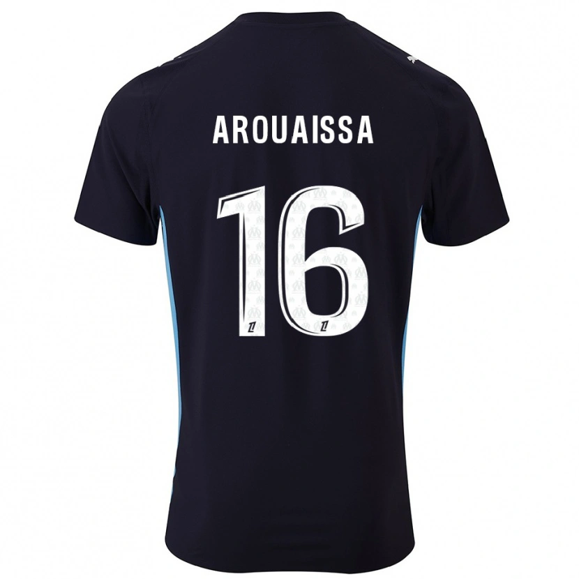 Danxen Hombre Camiseta Ines Arouaissa #16 Negro Celeste 2ª Equipación 2025/26 La Camisa