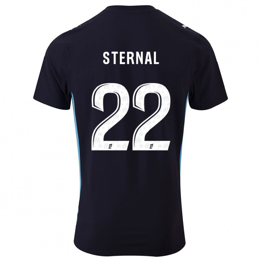 Danxen Hombre Camiseta Enzo Sternal #22 Negro Celeste 2ª Equipación 2025/26 La Camisa