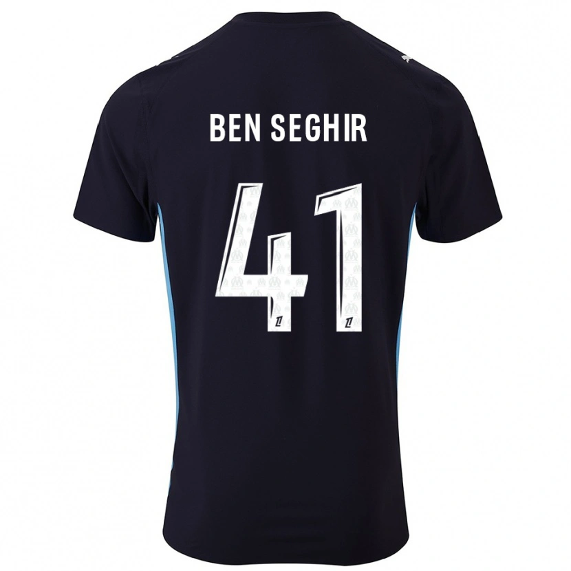 Danxen Hombre Camiseta Salim Ben Seghir #41 Negro Celeste 2ª Equipación 2025/26 La Camisa
