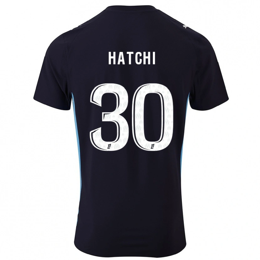 Danxen Hombre Camiseta Anaïs Hatchi #30 Negro Celeste 2ª Equipación 2025/26 La Camisa