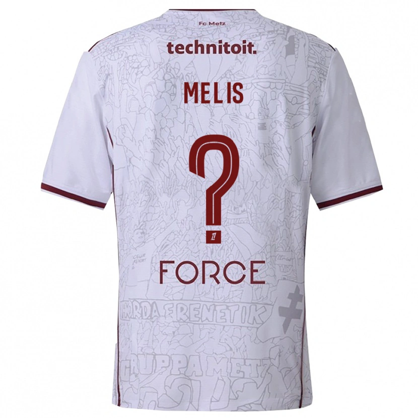 Danxen Hombre Camiseta Antonin Melis #0 Blanco Burdeos 2ª Equipación 2025/26 La Camisa