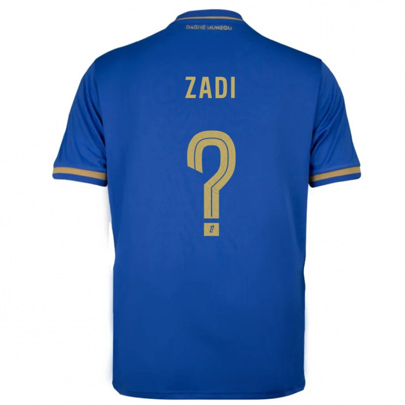 Danxen Hombre Camiseta Alain Zadi #0 Azul Oro 2ª Equipación 2025/26 La Camisa