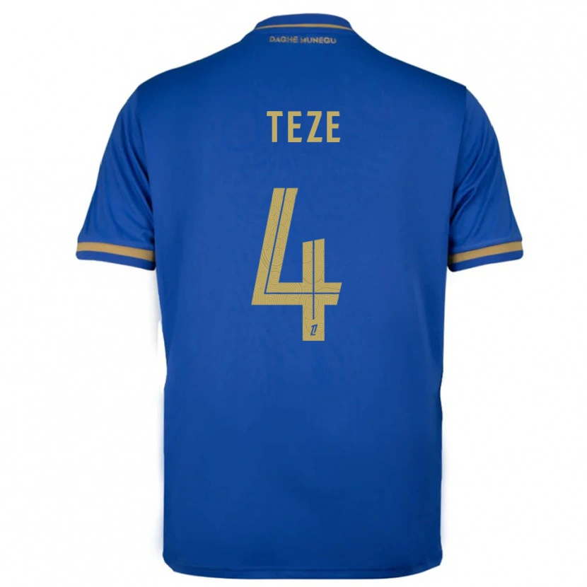 Danxen Hombre Camiseta Jordan Teze #4 Azul Oro 2ª Equipación 2025/26 La Camisa