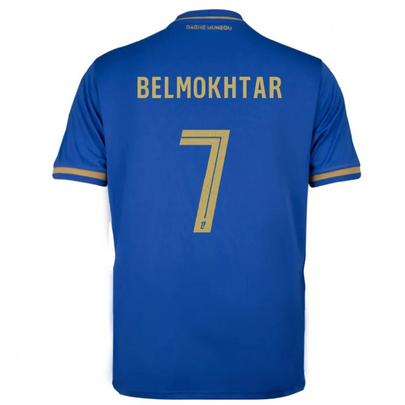 Danxen Hombre Camiseta Ilies Belmokhtar #7 Azul Oro 2ª Equipación 2025/26 La Camisa