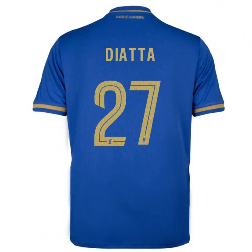 Danxen Hombre Camiseta Krépin Diatta #27 Azul Oro 2ª Equipación 2025/26 La Camisa