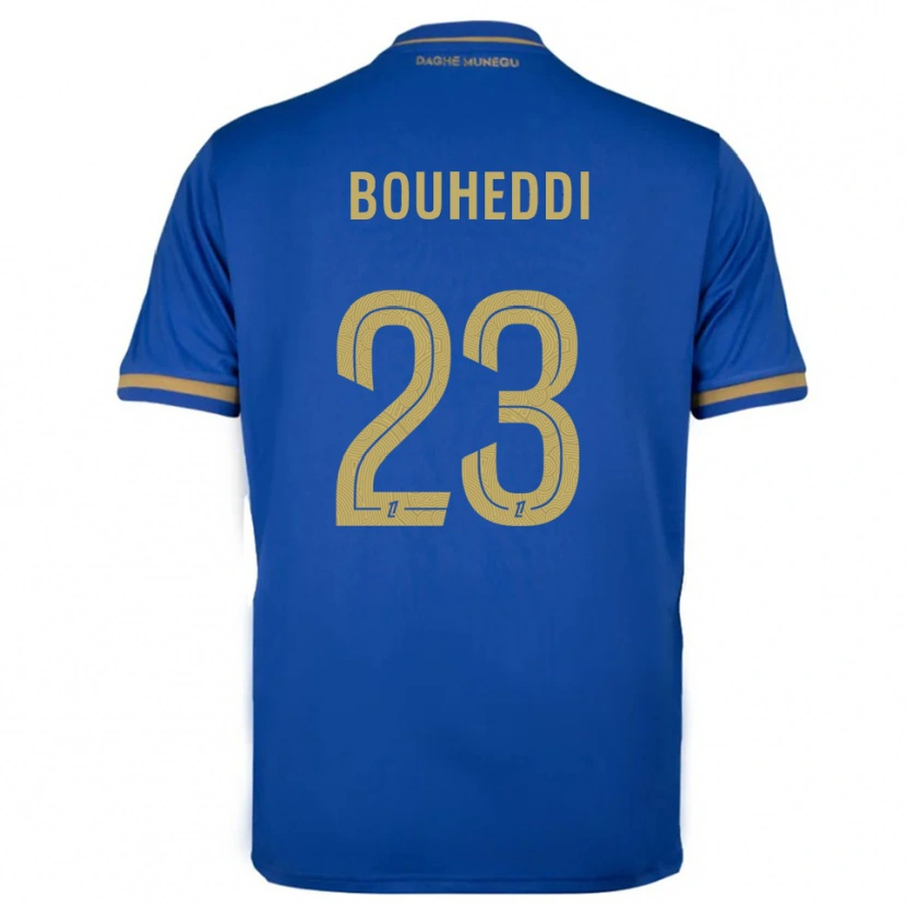 Danxen Hombre Camiseta Akim Bouheddi #23 Azul Oro 2ª Equipación 2025/26 La Camisa