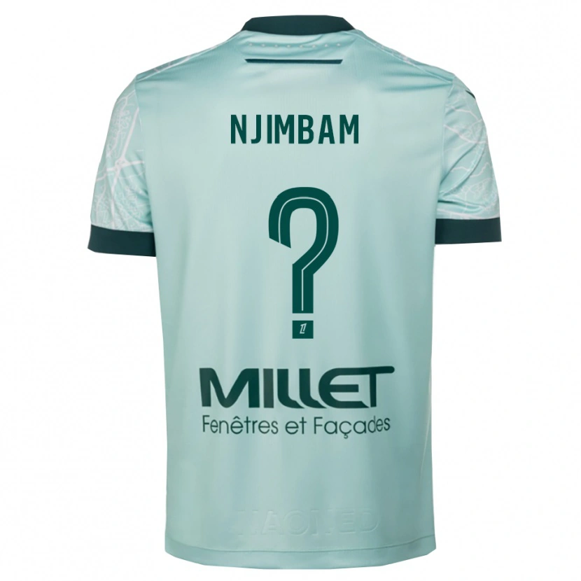 Danxen Hombre Camiseta Junior Njimbam #0 Verde Blanco 2ª Equipación 2025/26 La Camisa