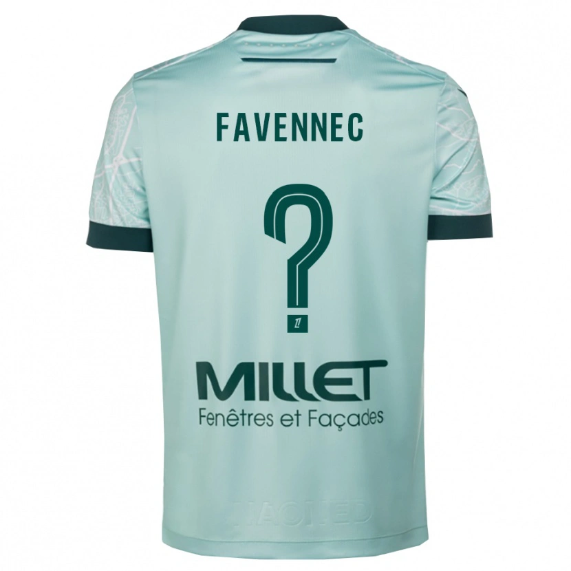 Danxen Hombre Camiseta Dario Favennec #0 Verde Blanco 2ª Equipación 2025/26 La Camisa