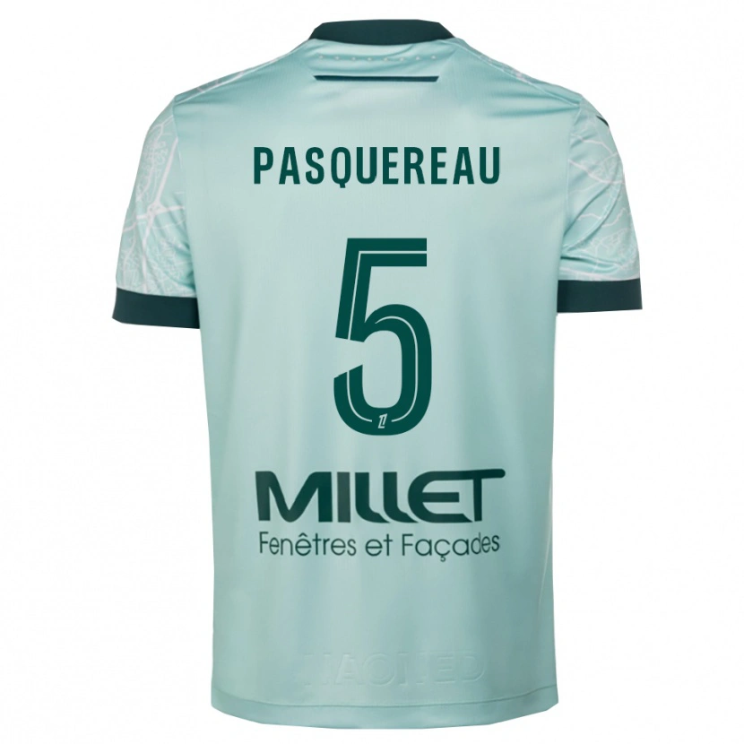 Danxen Hombre Camiseta Julie Pasquereau #5 Verde Blanco 2ª Equipación 2025/26 La Camisa