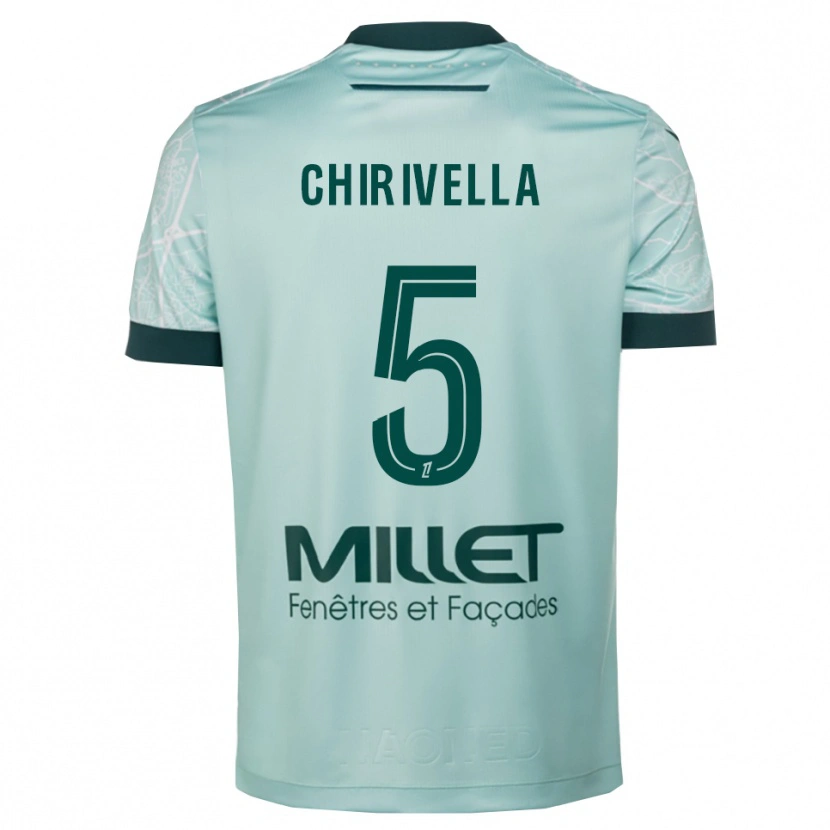 Danxen Hombre Camiseta Pedro Chirivella #5 Verde Blanco 2ª Equipación 2025/26 La Camisa