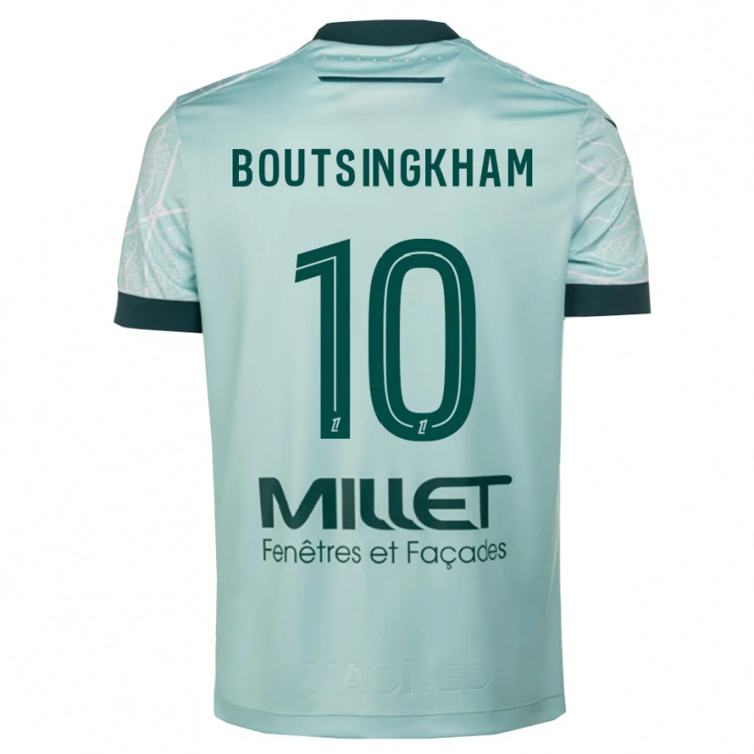Danxen Hombre Camiseta Hugo Boutsingkham #10 Verde Blanco 2ª Equipación 2025/26 La Camisa