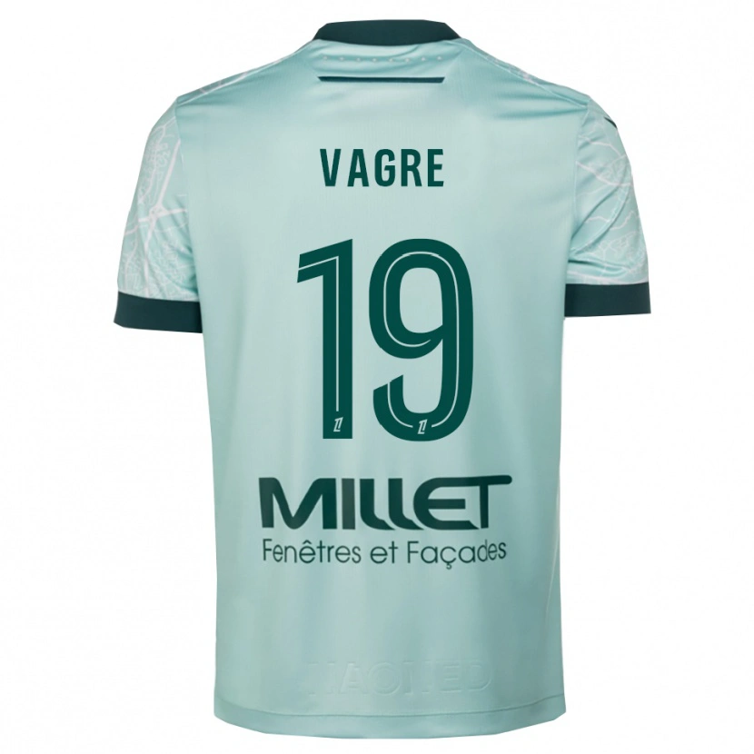 Danxen Hombre Camiseta Naomie Vagre #19 Verde Blanco 2ª Equipación 2025/26 La Camisa