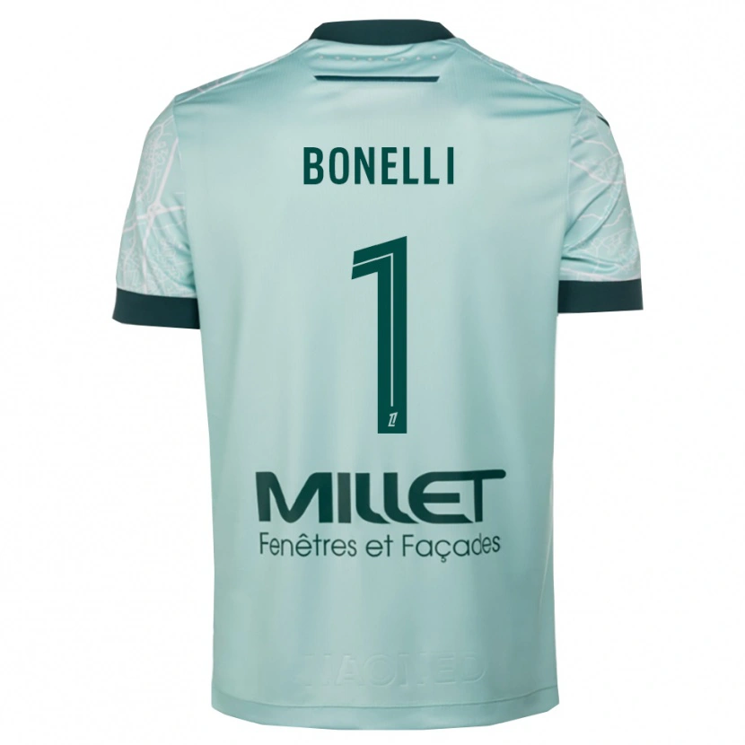 Danxen Hombre Camiseta Lucas Bonelli #1 Verde Blanco 2ª Equipación 2025/26 La Camisa