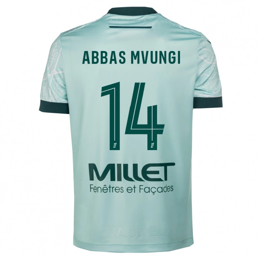 Danxen Hombre Camiseta Omar Abbas Mvungi #14 Verde Blanco 2ª Equipación 2025/26 La Camisa