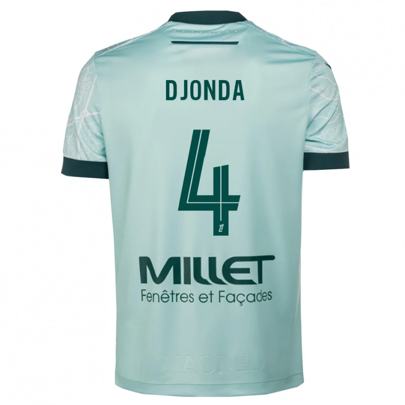 Danxen Hombre Camiseta Christian Djonda #4 Verde Blanco 2ª Equipación 2025/26 La Camisa