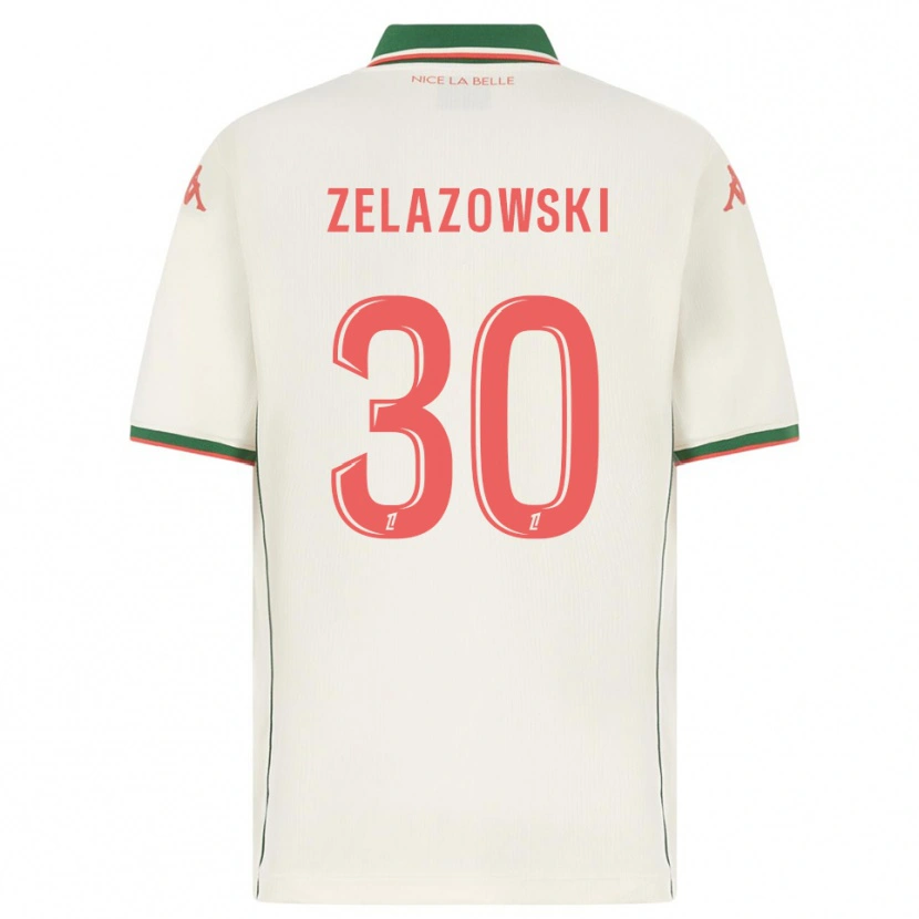 Danxen Hombre Camiseta Bartosz Zelazowski #30 Blanco Verde 2ª Equipación 2025/26 La Camisa