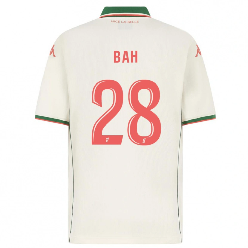 Danxen Hombre Camiseta Juma Bah #28 Blanco Verde 2ª Equipación 2025/26 La Camisa