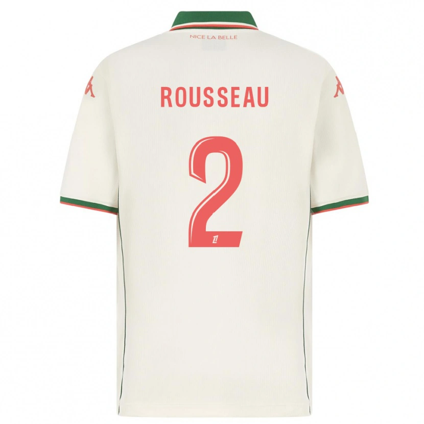 Danxen Hombre Camiseta Marina Rousseau #2 Blanco Verde 2ª Equipación 2025/26 La Camisa