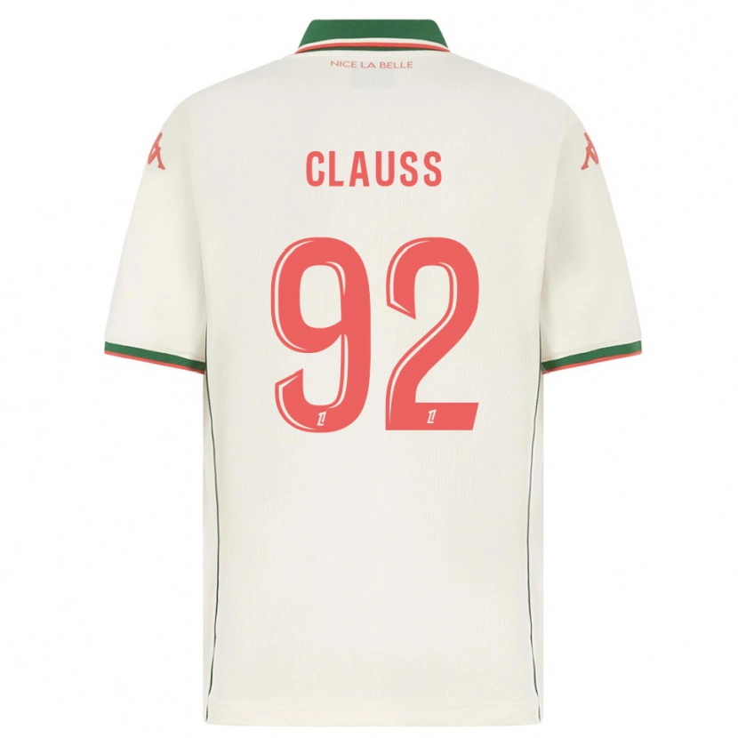 Danxen Hombre Camiseta Jonathan Clauss #92 Blanco Verde 2ª Equipación 2025/26 La Camisa