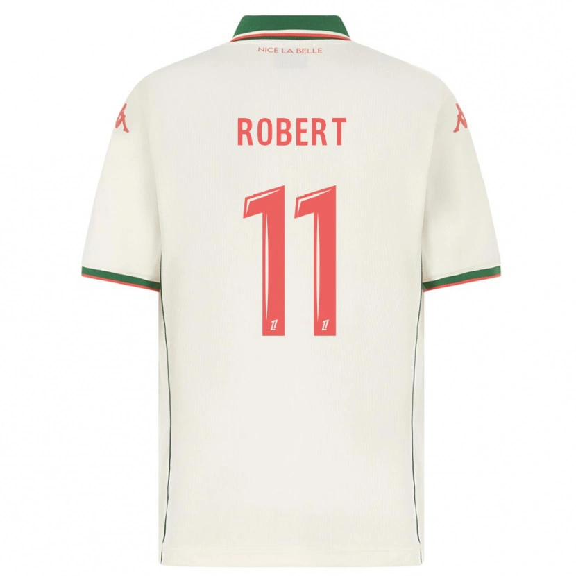 Danxen Hombre Camiseta Rachel Robert #11 Blanco Verde 2ª Equipación 2025/26 La Camisa
