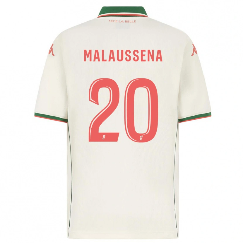 Danxen Hombre Camiseta Angela Malaussena #20 Blanco Verde 2ª Equipación 2025/26 La Camisa