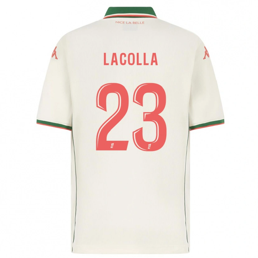 Danxen Hombre Camiseta Mellie Lacolla #23 Blanco Verde 2ª Equipación 2025/26 La Camisa