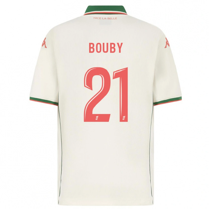 Danxen Hombre Camiseta Coline Bouby #21 Blanco Verde 2ª Equipación 2025/26 La Camisa